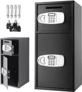 Velox Dubbele Elektrische Kluis Zwart 25 KG