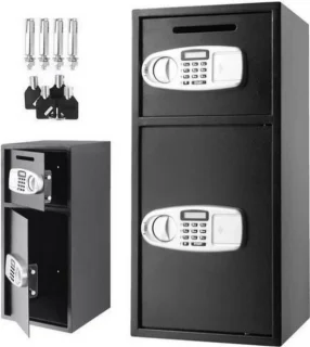 Velox Dubbele Elektrische Kluis Zwart 25 KG