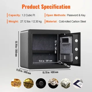 Wat vinden we goed aan de VEVOR - Kluis 30x40x35 cm