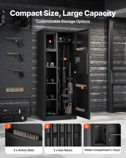 VEVOR Rifle Cabinet Wapenkast voor geweren en pistolen