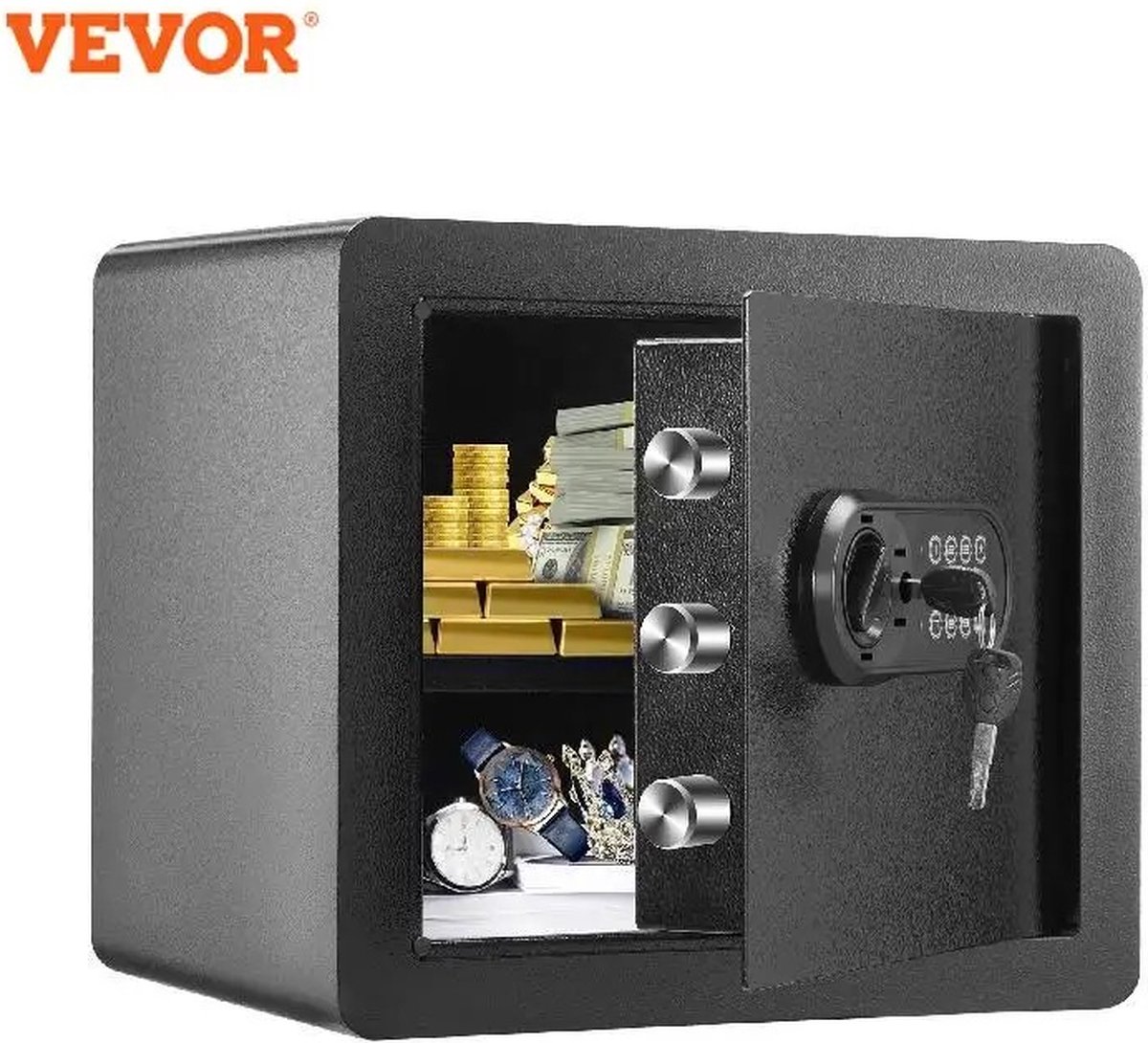 De Vevor Veiligheidskluis Elektronisch 14L Zwart in één oogopslag