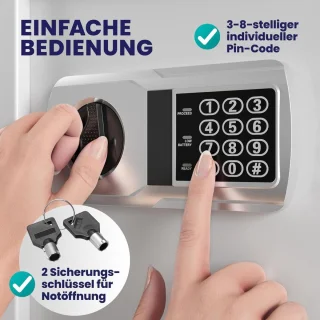 Vingerafdrukkluis Safe Zilver