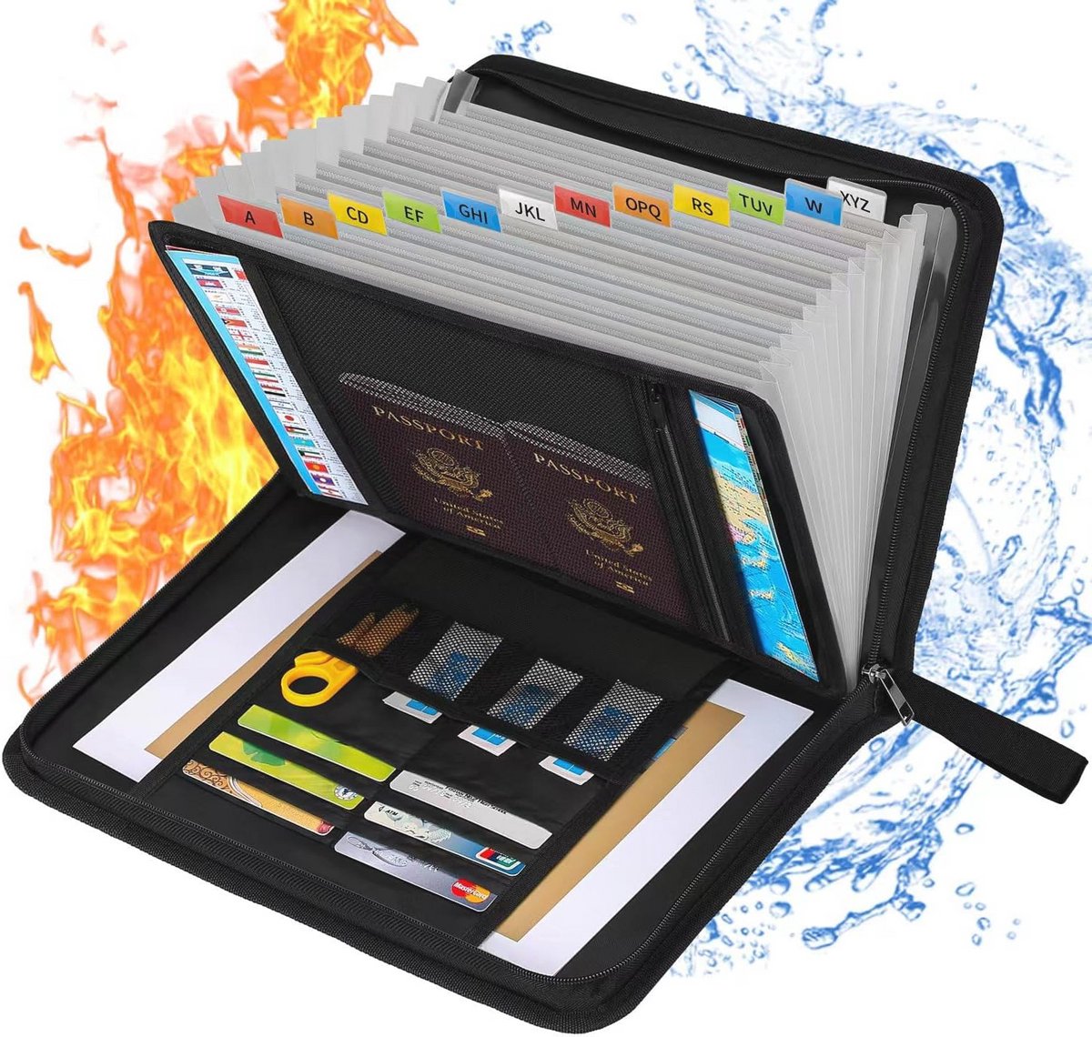 De Vuurvaste Documententas Waterdicht Grote Capaciteit in één oogopslag