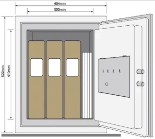 Yale Brandwerende Kluis Extra Large Zwart
