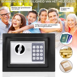 Zeriel Elektronische Brandwerende Kluis 8,5L