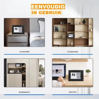 Zeriel Elektronische Brandwerende Kluis 8,5L