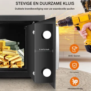 Zeriel Elektronische Brandwerende Kluis 8,5L