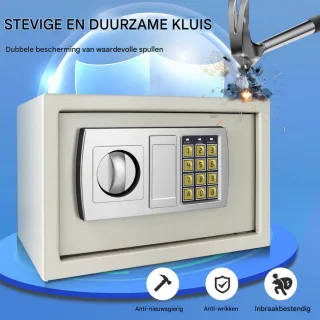 Zyren Luxe Brandwerende Waterdichte Kluis met Dubbel Digitaal Toetsenbord