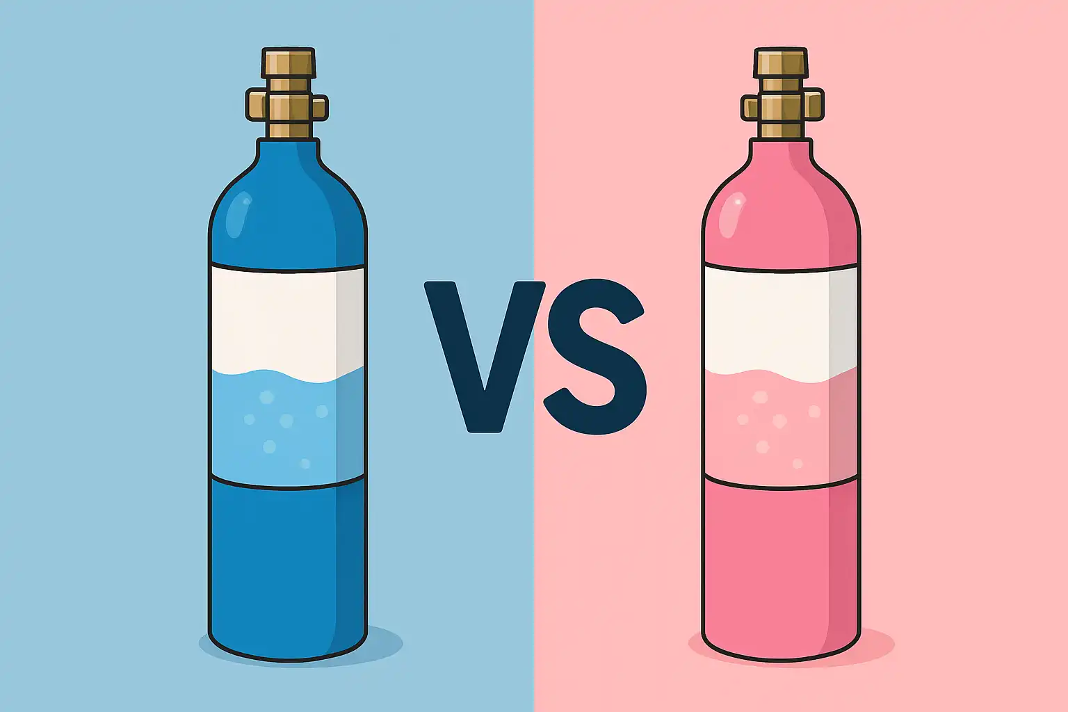 Blauwe versus roze SodaStream-cilinders: wat is het verschil en waarom het uitmaakt voor jouw portemonnee