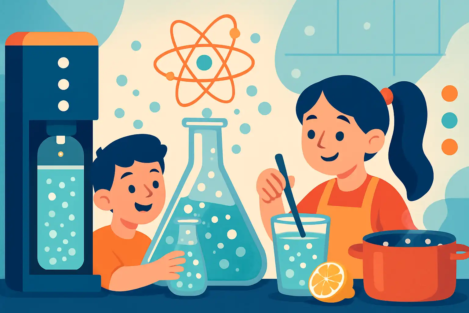 Breng wetenschap naar de keuken: bruiswaterproefjes en recepten voor kinderen