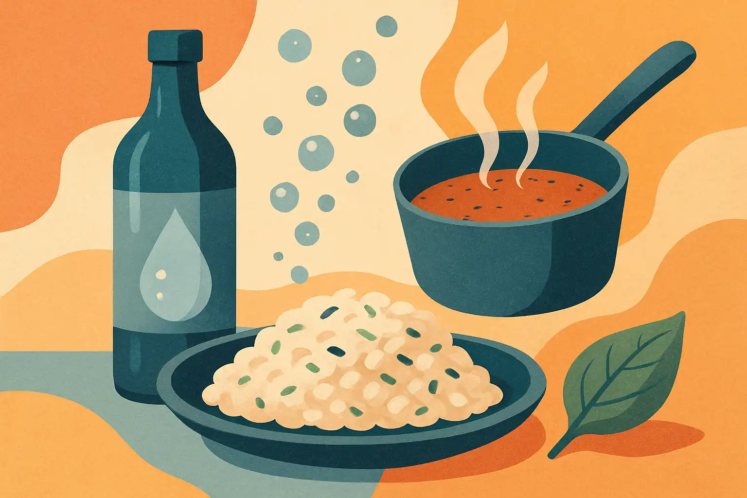 Bruiswater als smaakmaker in hartige gerechten: van risotto tot sauzen