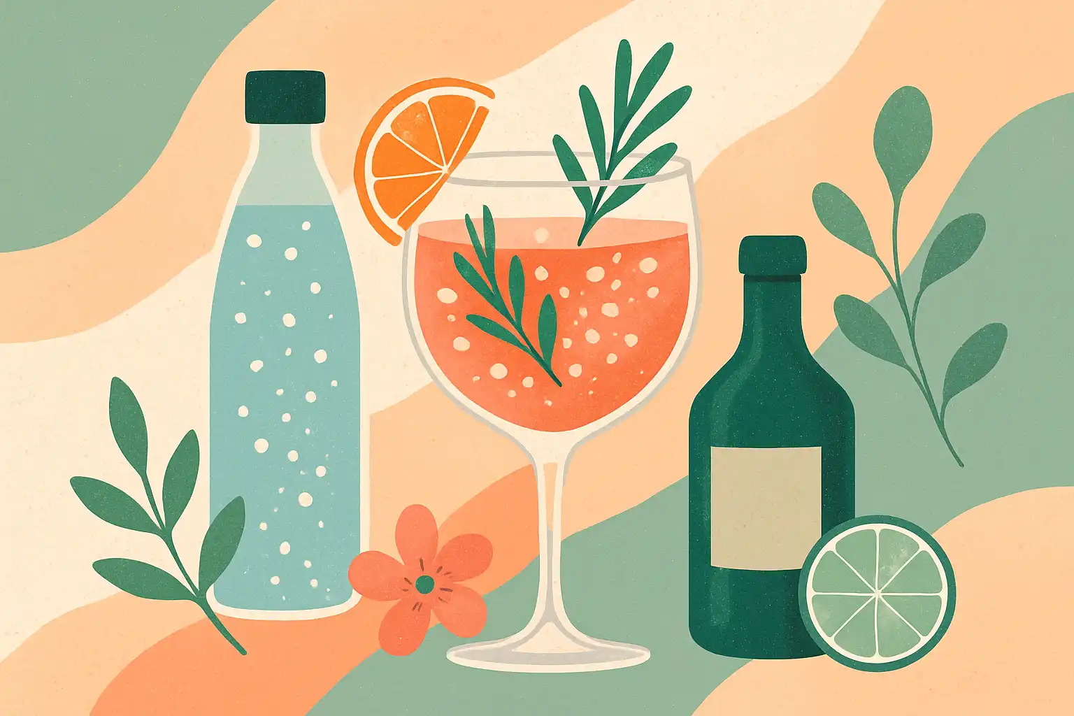Bruiswater & botanicals: maak alcoholvrije spritzers die zelfs cocktailfans verrassen
