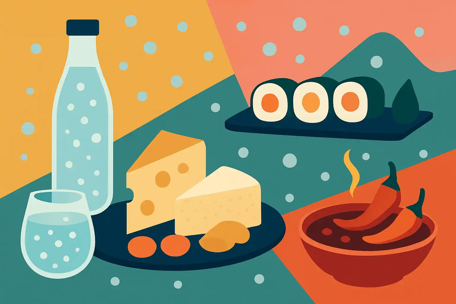 Bruiswater & foodpairing: verrassende combinaties met kaasplank, sushi en spicy gerechten