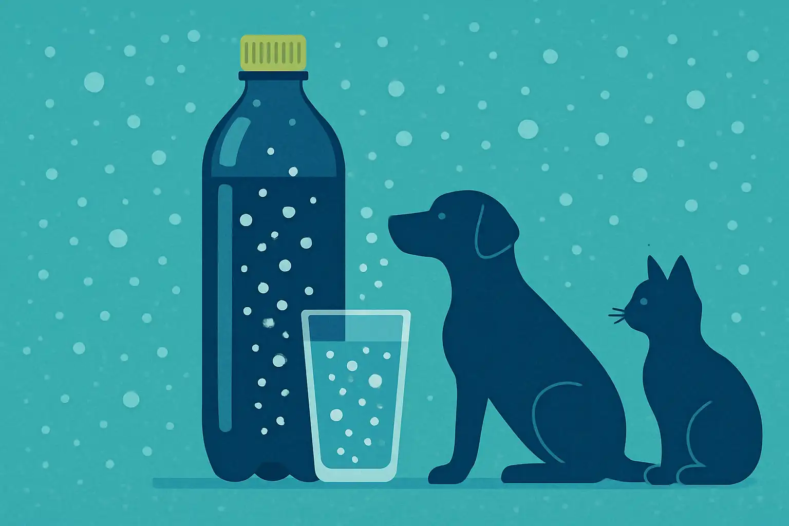 Bruiswater voor huisdieren: is koolzuurhoudend water veilig voor je hond of kat?