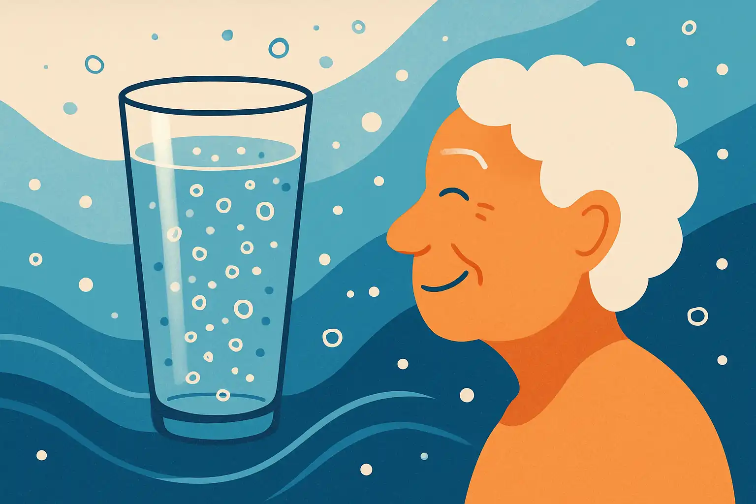 Bruiswater voor senioren: zo houd je ouderen gehydrateerd, veilig en blij met bubbels