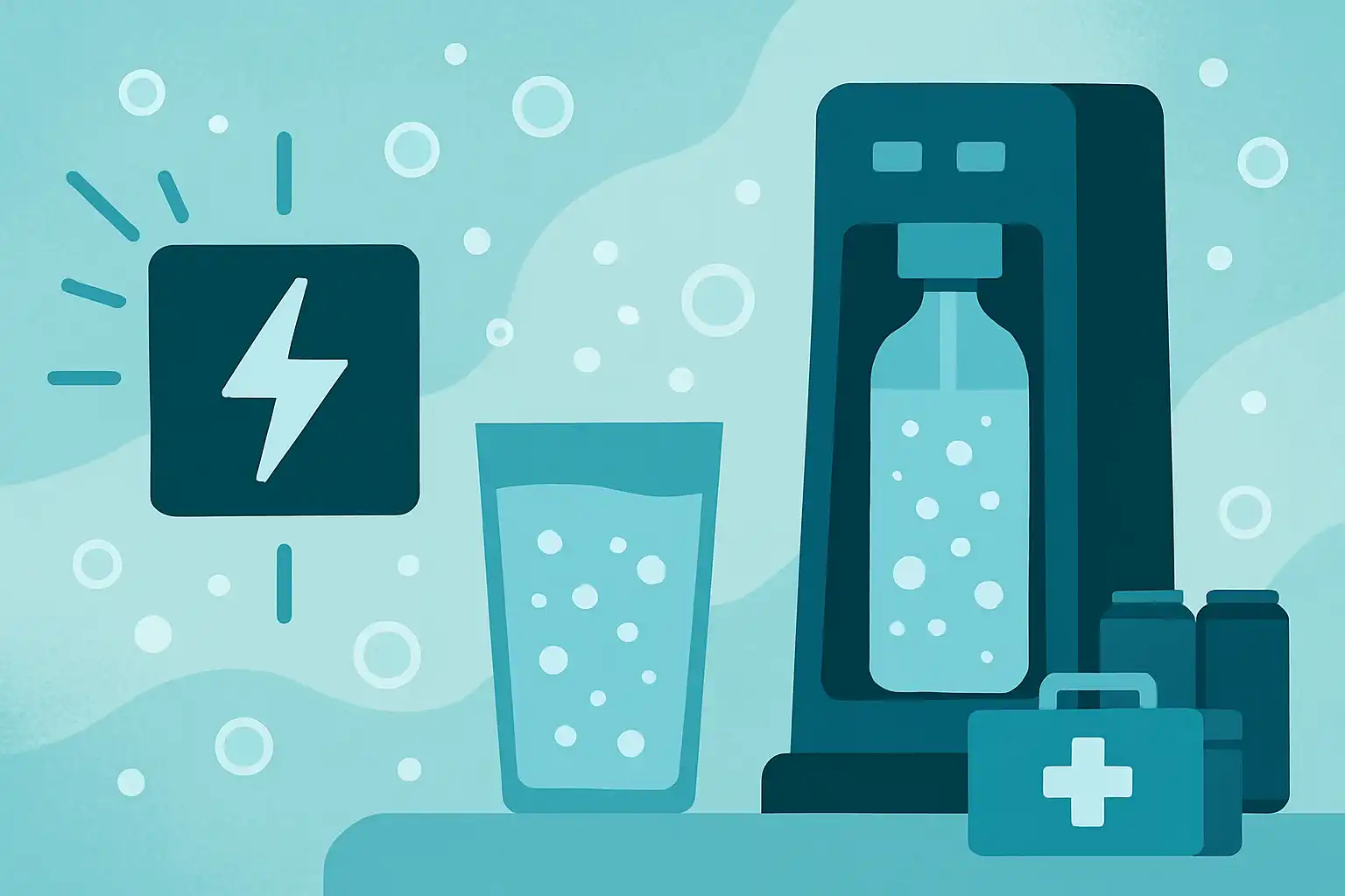 Bubbels in nood: zo zet je je bruiswatermachine in bij stroomuitval en voor je noodvoorraad