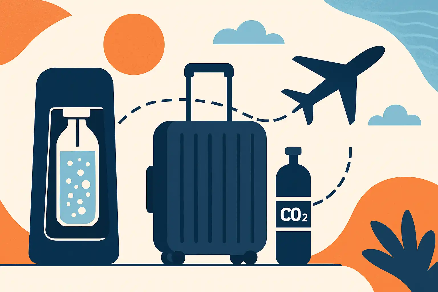 Op reis met bubbels: zo neem je je bruiswatermachine en CO2 veilig mee