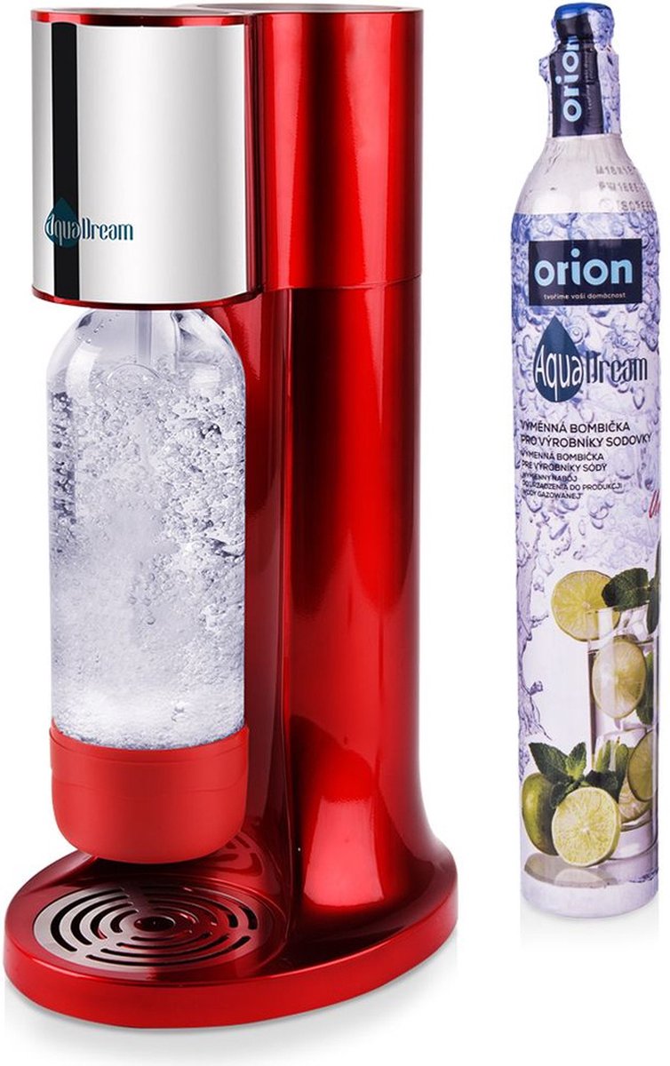 De AQUADREAM Sodamaker Rood met CO2 cilinder in één oogopslag