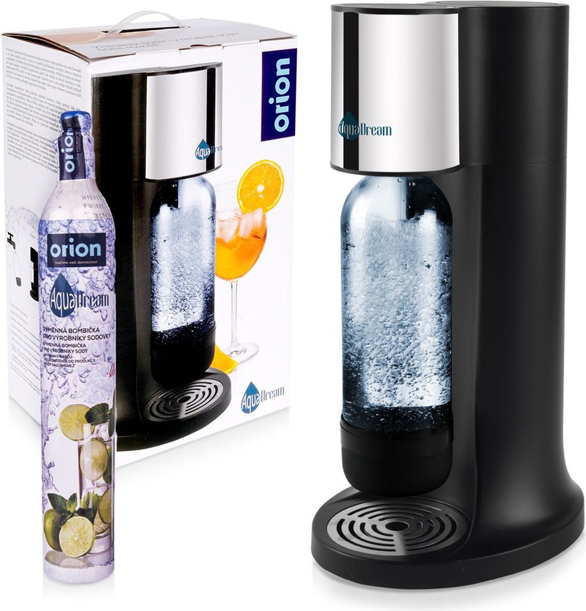 AQUADREAM Sodamaker Zwart met CO2 Cilinder