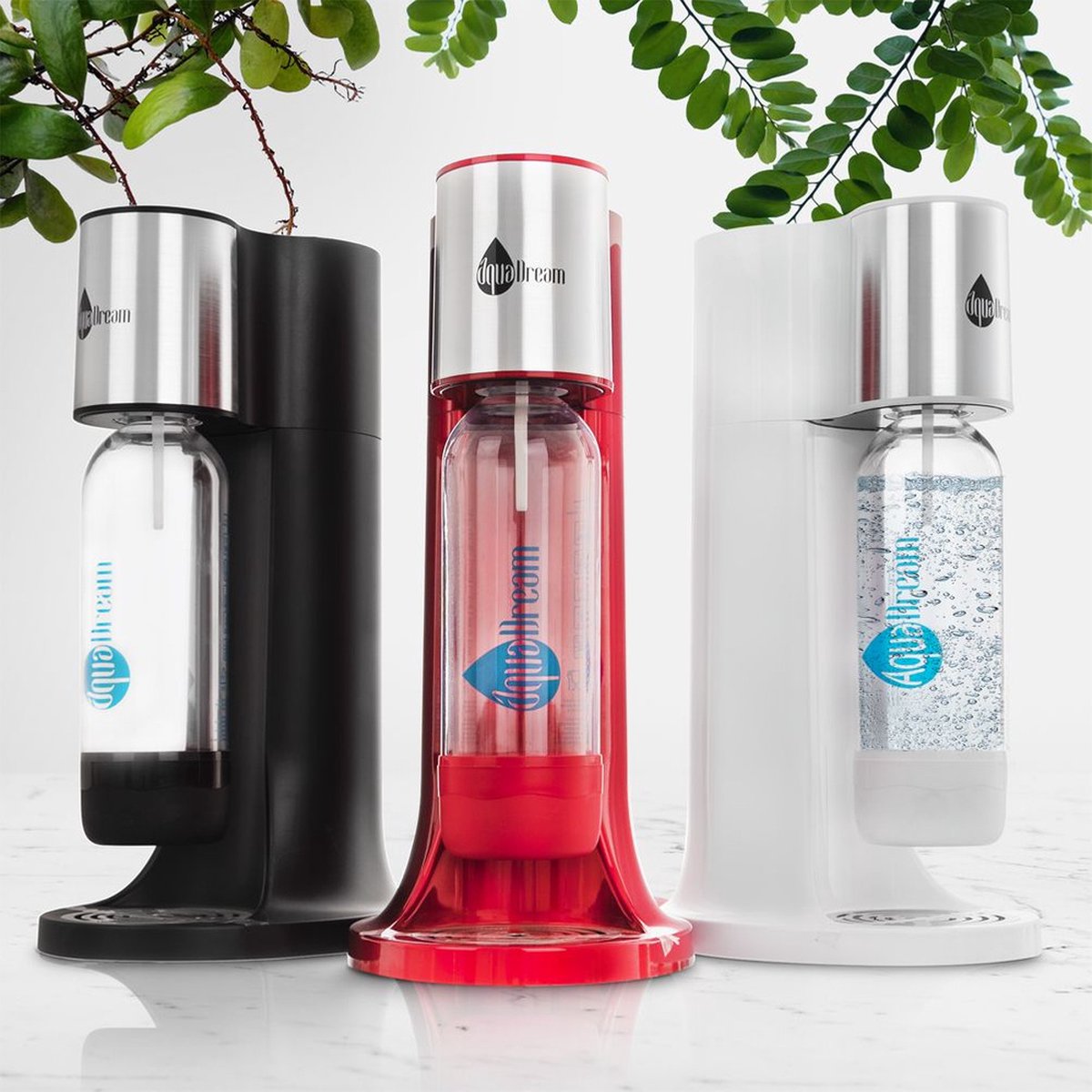 AQUADREAM Sodamaker Zwart met CO2 Cilinder