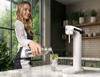 AquaFloow Saturator sodawatermaker set 800 ml wit/zwart