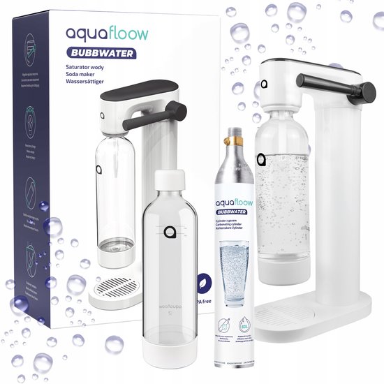 AquaFloow Saturator sodawatermaker set 800 ml wit/zwart review