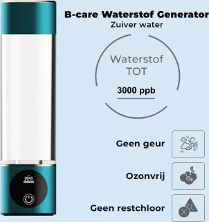 B-care Waterstof Generator 3000 ppb Waterfilter Fles