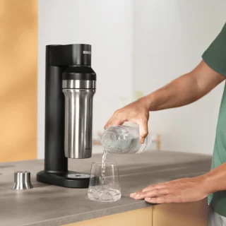 BRITA bruiswatermachine sodaTRIO zwart inclusief flessen en CO2-cilinder