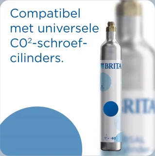 BRITA bruiswatermachine sodaTRIO zwart inclusief flessen en CO2-cilinder
