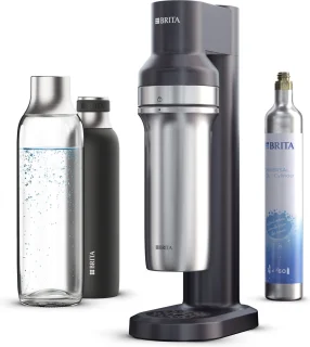 BRITA bruiswatermachine sodaTRIO zwart inclusief flessen en CO2-cilinder