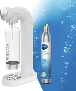 BRITA sodaONE bruiswatermachine wit inclusief PET-fles en CO2-cilinder