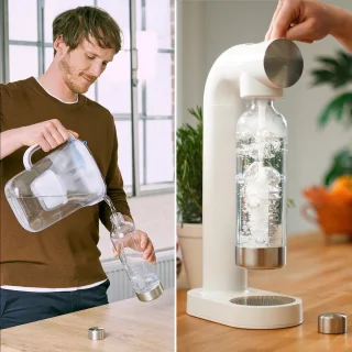 BRITA sodaONE bruiswatermachine wit inclusief PET-fles en CO2-cilinder