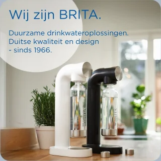 BRITA sodaONE bruiswatermachine wit inclusief PET-fles en CO2-cilinder
