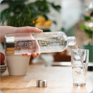 BRITA sodaONE bruiswatermachine wit inclusief PET-fles en CO2-cilinder