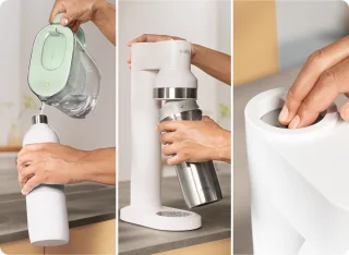 BRITA sodaTRIO bruiswatermachine wit inclusief flessen en CO2-cilinder