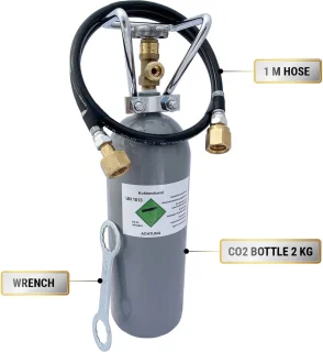 Complete Set CO2 0.5 kg voor 1-kraan Bruiswatermachine