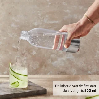 Herbruikbare BPA-vrije flessen voor bruiswatertoestel set