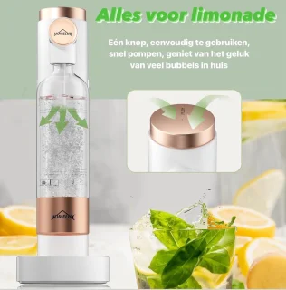 Homelux sodamaker wit goud