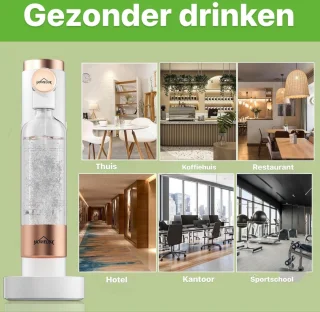 Homelux sodamaker wit goud