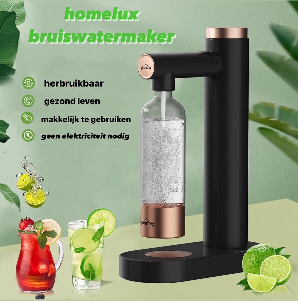 Wat vinden we goed aan de Homelux Sodamaker Zwart Goud