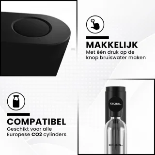 Kicinn Bruiswatermaker incl. PET fles Zwart