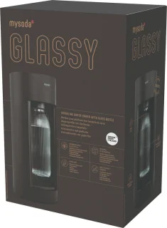 Mysoda Glassy Black bruiswatertoestel biocomposiet & aluminium inclusief 2 flessen