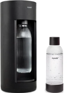 Mysoda Glassy Black bruiswatertoestel biocomposiet & aluminium inclusief 2 flessen