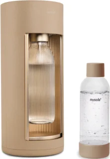 Mysoda Glassy Latte bruiswatertoestel biocomposiet alumnium inclusief flessen