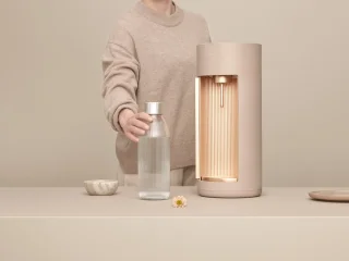 Mysoda Glassy Latte bruiswatertoestel biocomposiet alumnium inclusief flessen