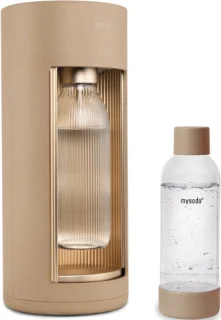 Mysoda Glassy Latte bruiswatertoestel biocomposiet alumnium inclusief flessen