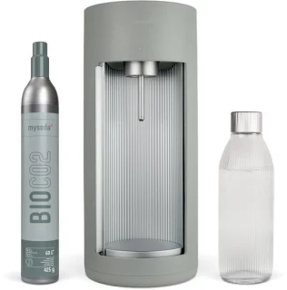 Mysoda Glassy Pigeon bruiswatertoestel van biocomposiet en aluminium
