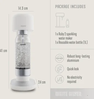 Mysoda Ruby 2 White Silver bruiswatertoestel