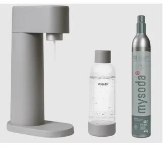 Mysoda Woody Gray bruiswatertoestel inclusief CO2 cilinder en waterfles
