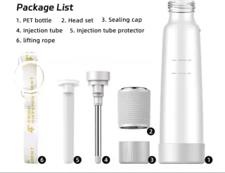 Soda Maker 1000ML Wit Draagbaar